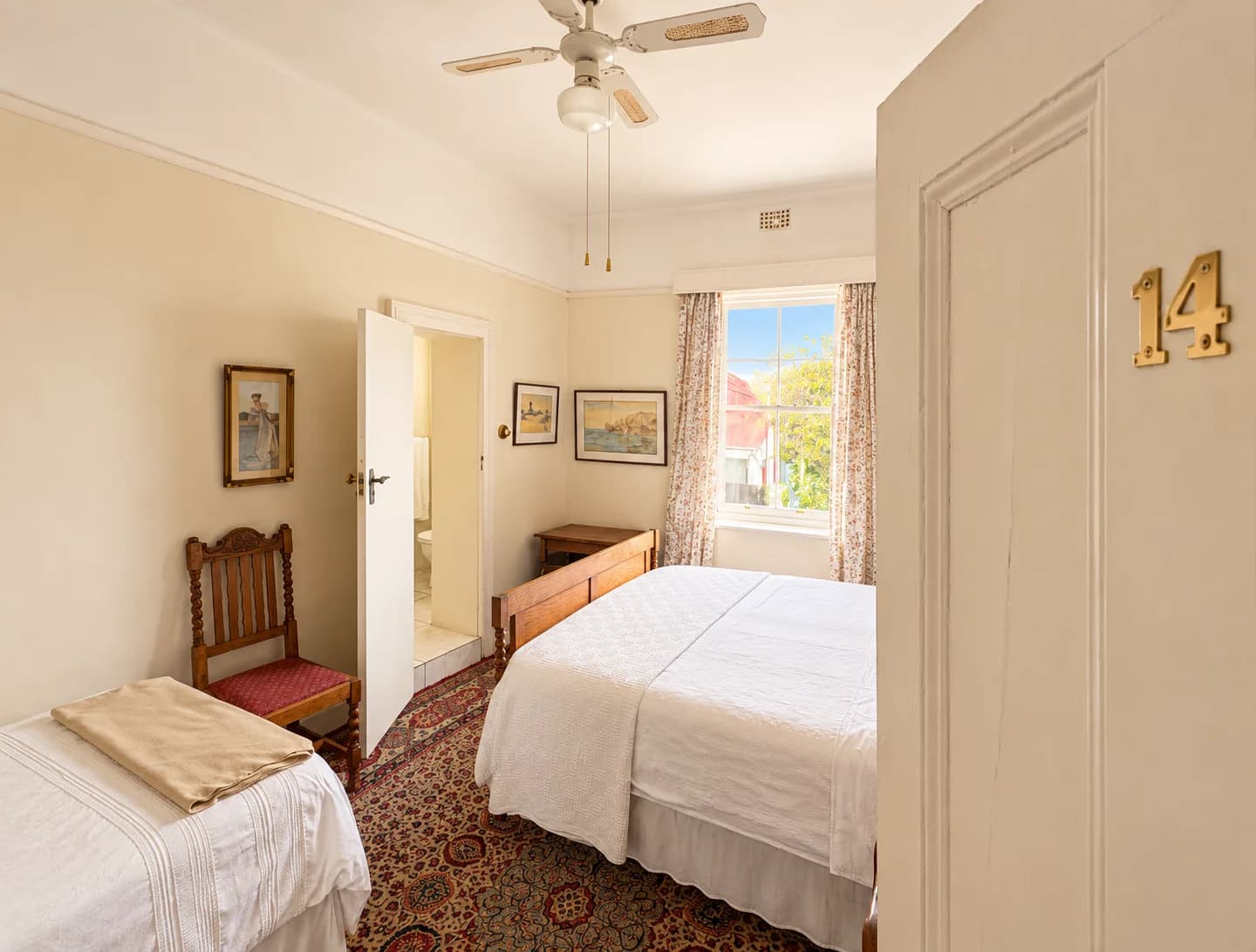 Room 14 — Room with Double bed + one single bed at Stonehurst Guest House